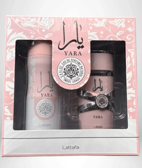 Coffret Yara Rose Lattafa Parfum 100ML et Déodorant 200ML